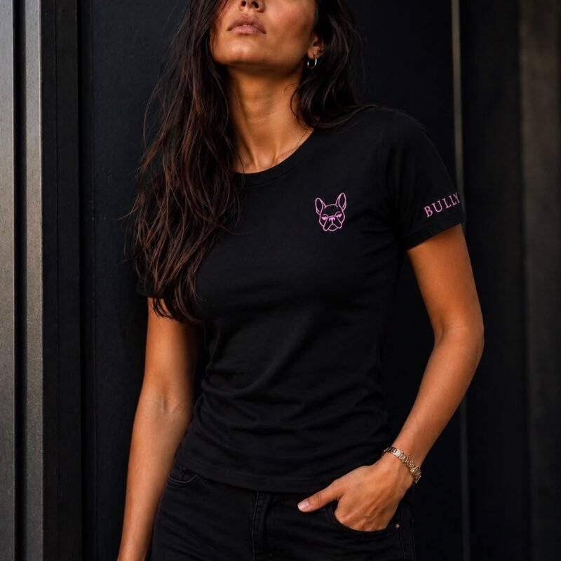 Tee Bully Pink lady  slim donna